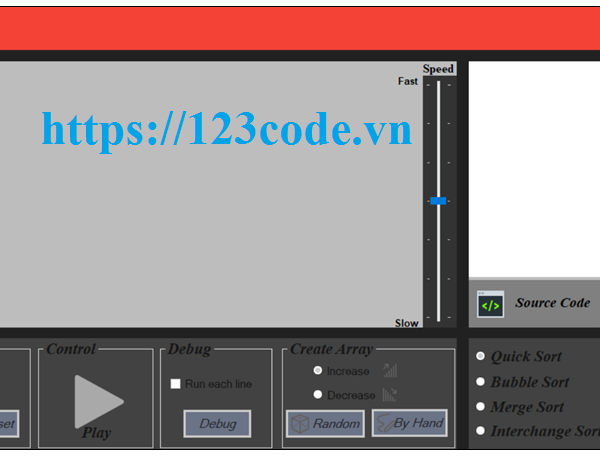 Share đồ án phần mềm mô phỏng thuật toán sắp xếp code c# có báo cáo