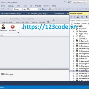 source code quản lý nhân sự và tiền lương c# sql server giao diện Devexpress