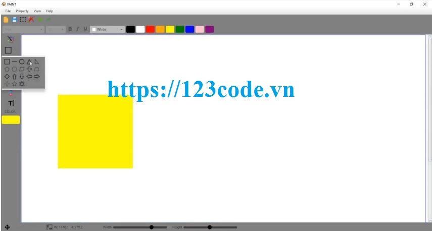 Code phần mềm paint bằng java tải miễn phí tại 123code.vn
