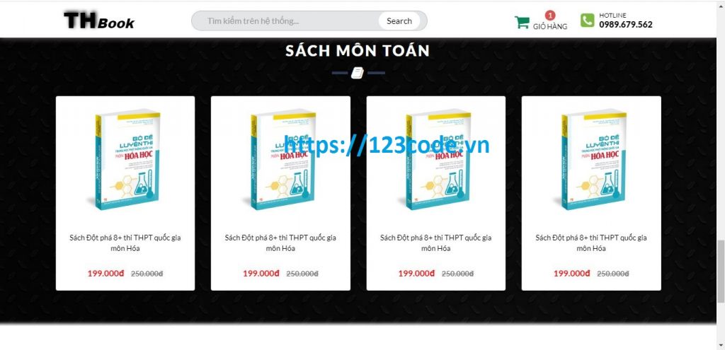code website bán sách online html - css - javascript tải miễn phí