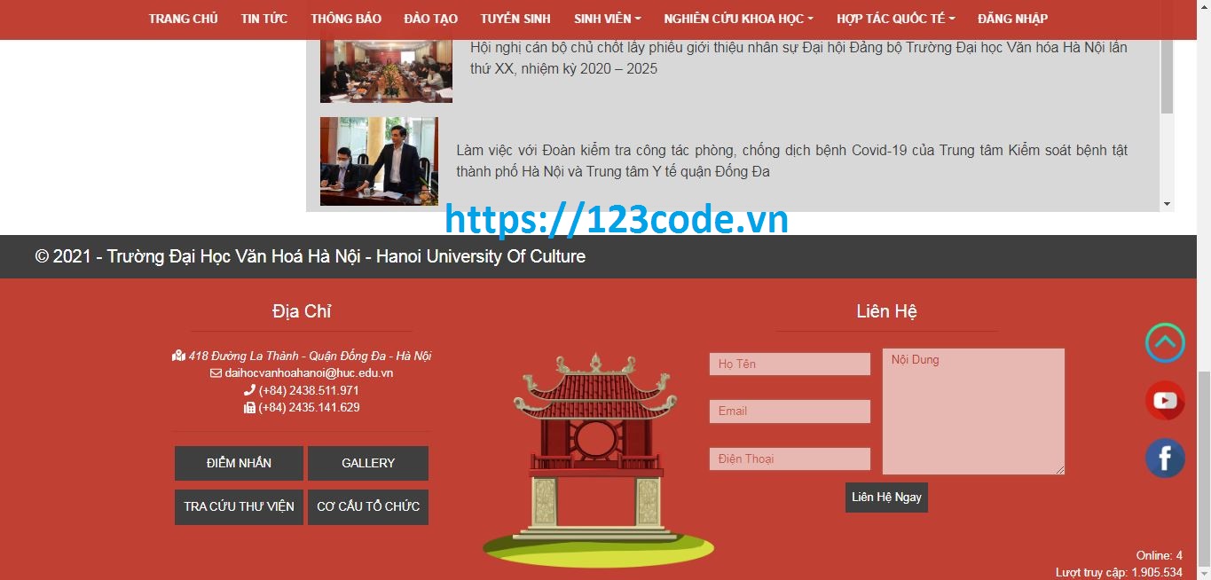Code Website trường học html - css tải miễn phí
